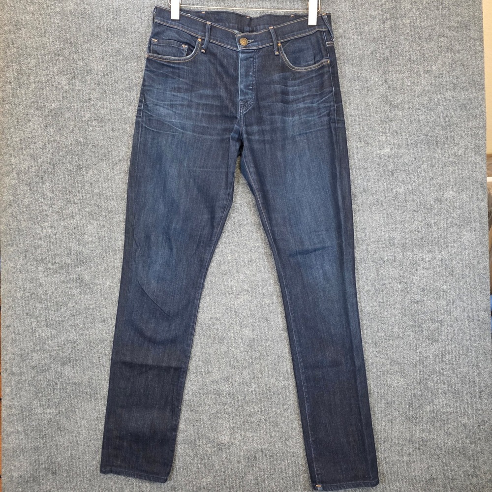 True Religion Jeans Mens 34 Blue Straight Leg Button Fly Made‎ in USA